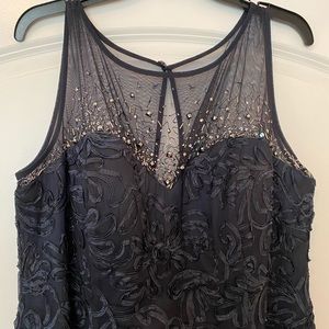 Navy Beaded Prom Formal Gala Gown